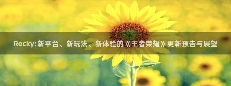 赢咖娱乐注册账号：Rocky:新平台、新玩法、新体验的《王者
