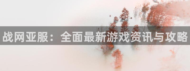 赢咖娱乐测速登陆：战网亚服：全面最新游戏资讯与攻略